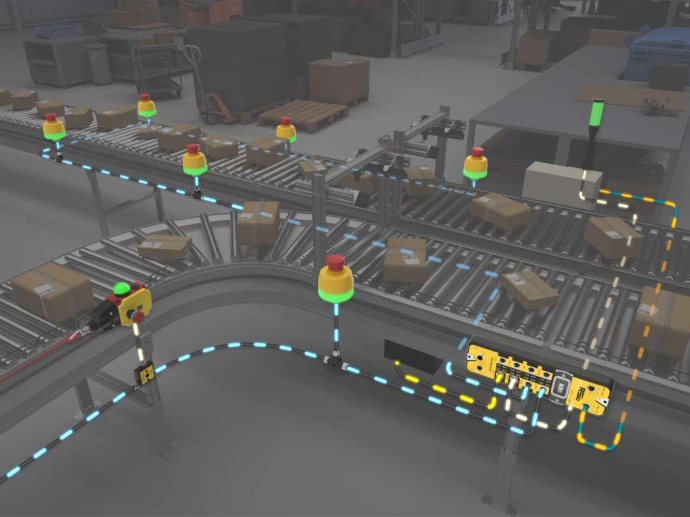 safety zones for conveyor lines