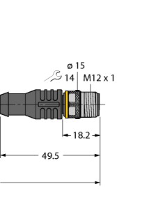 Connection cable WKC4.4T-5-RSC4.4T/TXL