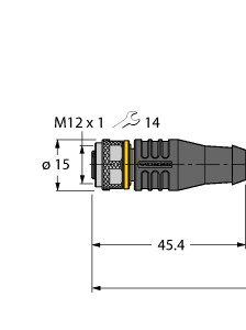 Connecor cable RKS4.5T-2/TXL, shielded