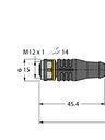 Connecor cable RKS4.5T-2/TXL, shielded