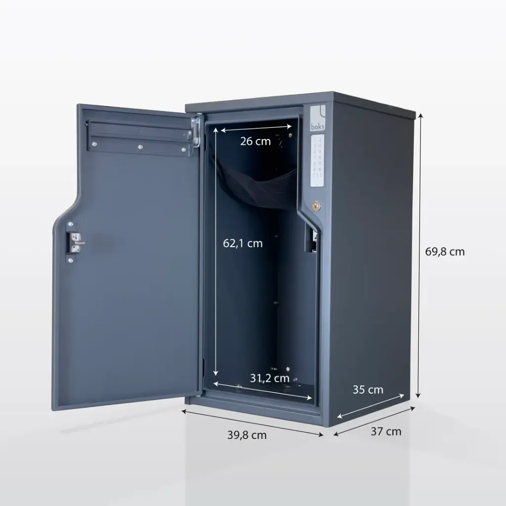 Parcel box, private, code or app open/close, BLE