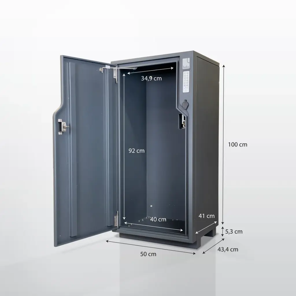 Parcelbox suitable for bigger parcels, app or code open/close, BLE