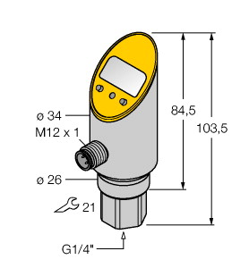 Pressure sensor PS250R-301-LI2UPN8X-H1141, 250Bar,G 1/4 F