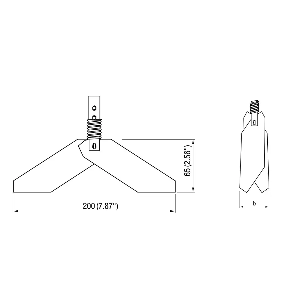 Level sensor Paddle, double-hinged, SS 316L,G1 1/2" bore