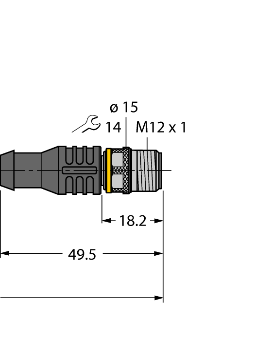Connection cable WKC4.4T-P7X2-5-RSC4.4T/TXL