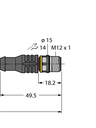 Connection cable WKC4.4T-P7X2-5-RSC4.4T/TXL