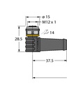 Conector cable WKS8T-5/TXL, mom, m 12, 90 °, 8 pin