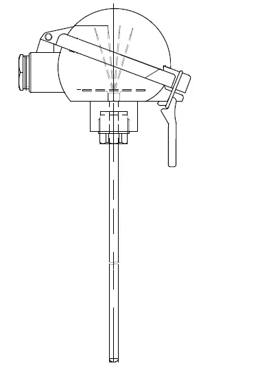 Temperatūras sensors Pt100, 6x200mm, 4 vadu, terminālu bloks, klase B, IP67, minerālu iekapsulēts, max +600C