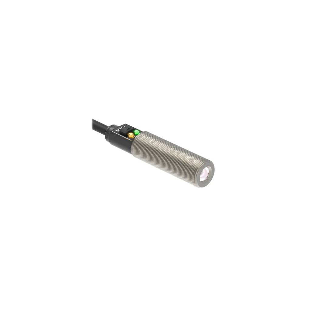 Temperature sensor M18TIP8, infrared non-contact, -20...+300°C, 4-20mA + PNP, D:S 8:1, M18, 2 m cable