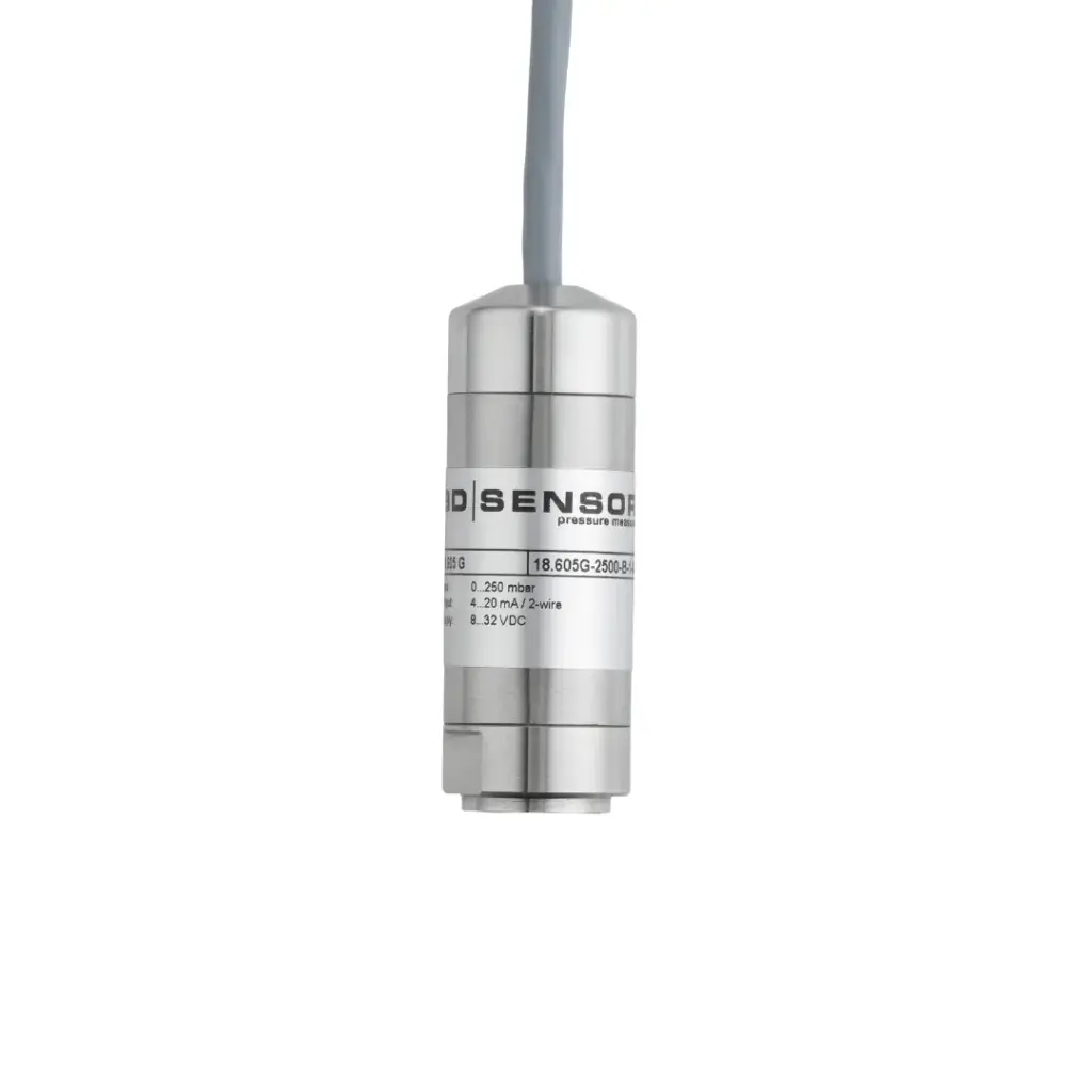 [18.605G-2500-M-1-5-2-003-S23-1-000] Līmeņa sensors 18.605G, 0-2.5 m H2O, 4-20 mA, 3 m PUR kabelis
