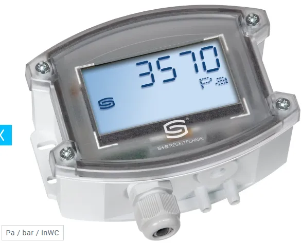 [1301-7112-4370-200] Differential pressure sensor PREMASGARD 7112-I LCD, +-25Pa, 4-20mA, display