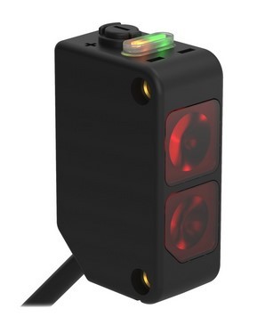 Foto sensors Q20PD, difūzais, 1..250mm, ar potenc., PNP NO/NC, 2m kab.