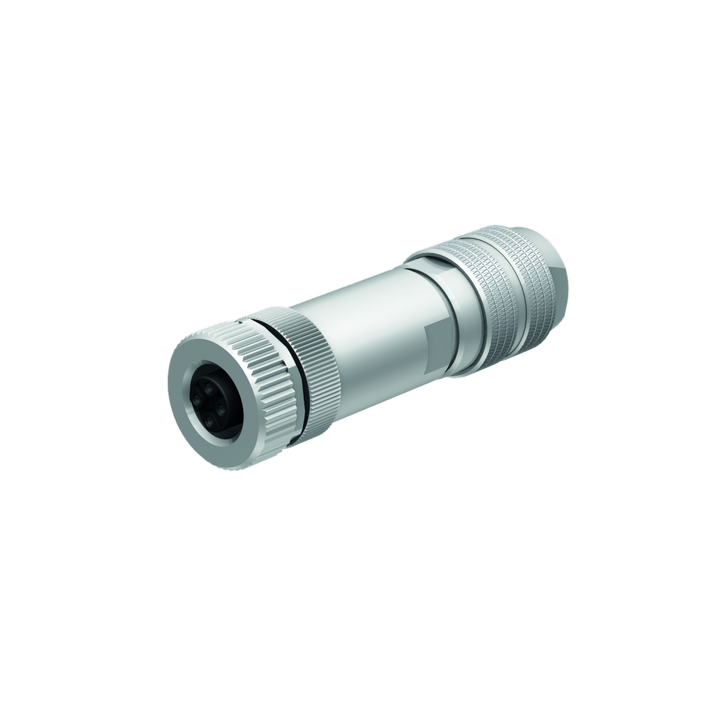 Connector FW-M12KU5W-G-ZF-ME-SH-9, M12 female straight, 5-pin B-coded, PROFIBUS-DP, shielded, 7...9mm cable, IP67