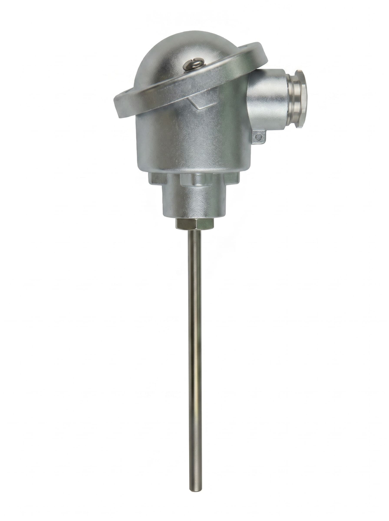 [ATITR#P1BS-3--1000BK0D0X] Temperature sensor PT100, 3x1000mm, 4-wire, AISI 316, DIN B head, class B