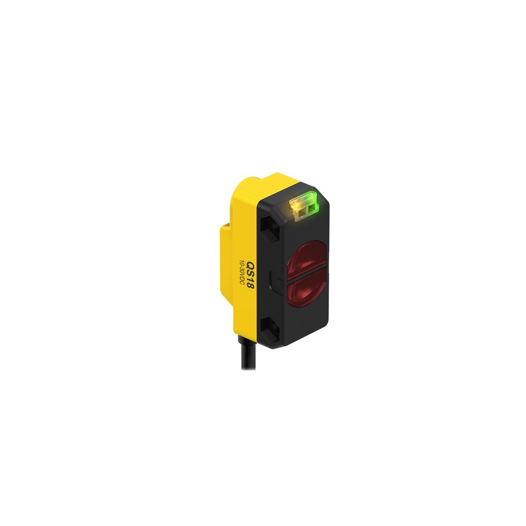 Foto sensors QS18VN6W, difūzais ar platu staru 100 mm, infrasarkanā gaisma, NPN NO/NC, 10-30VDC, 2 m kabelis