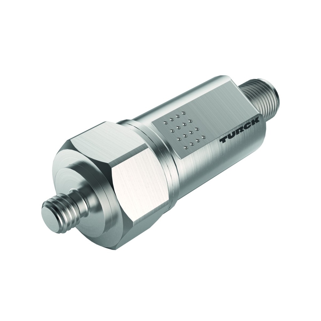 Vibrāciju sensors CMVT-M8TA1X-LI225-H1141, 4-20mA = 0...25 mm/s RMS, 1 ass, M8 vītne, M12, IP67