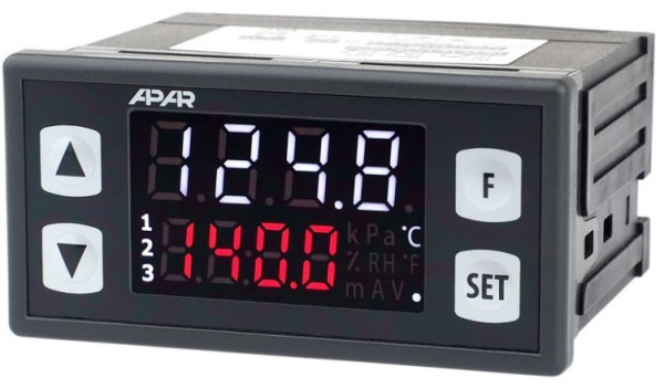 Regulators AR653.B/P/P/P/WA, 2-kanālu universālā ieeja, analogā izeja, 230V