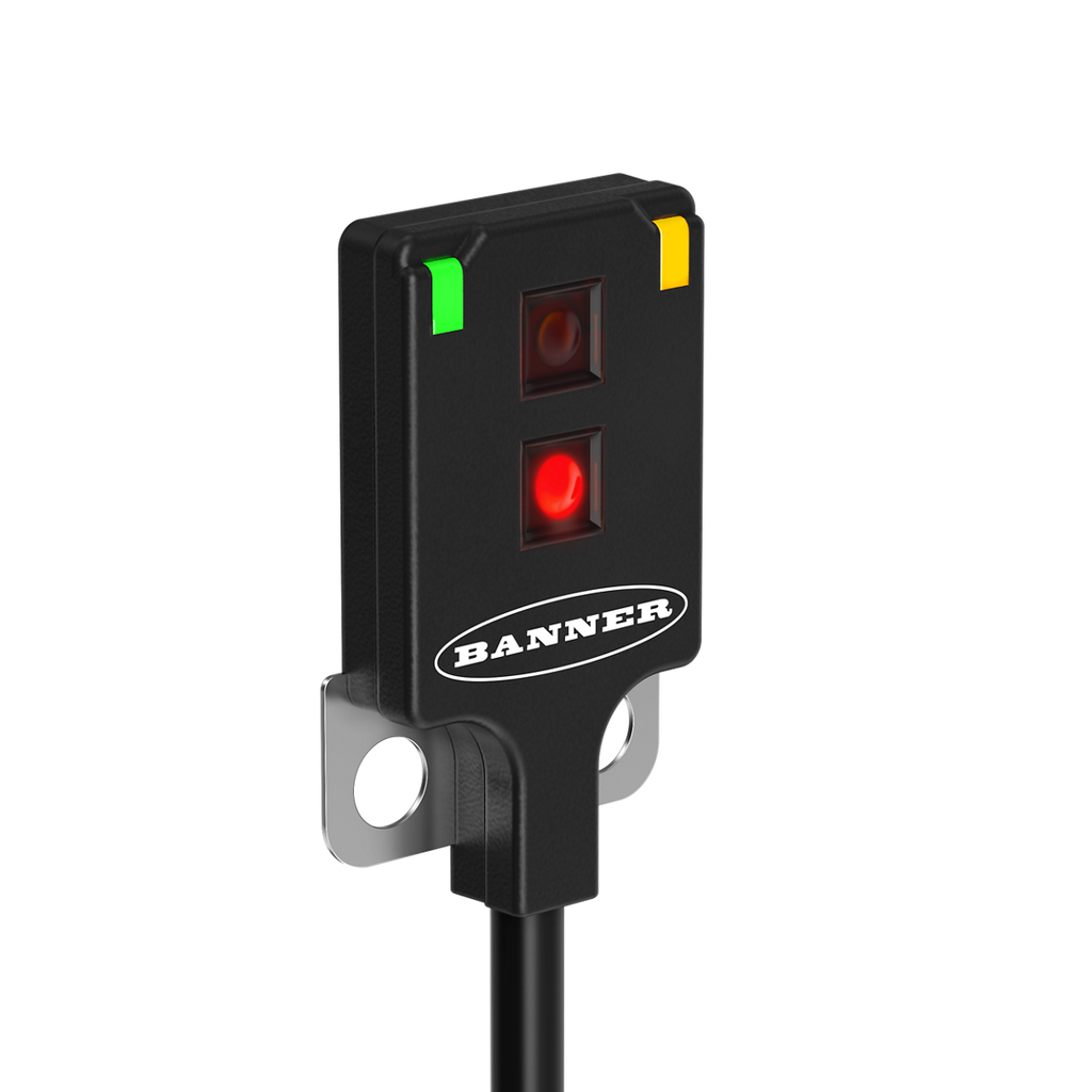 Foto sensors Q2FAP3FF15-2M, fiksēts lauks 15 mm, PNP NO, 10-30VDC, 2 m PVC kabelis, IP65