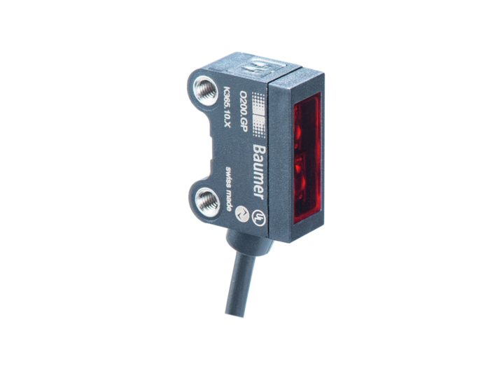 Photo sensor, diffuse BGS, pin point LED, 20-120mm, push-pull, O200.GP-GW1J.72NV/E022_H006