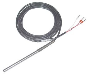 [ET201-D4L30-F3] Temperature sensor PT100, 4x30mm, 250°C, 3m cable, class A