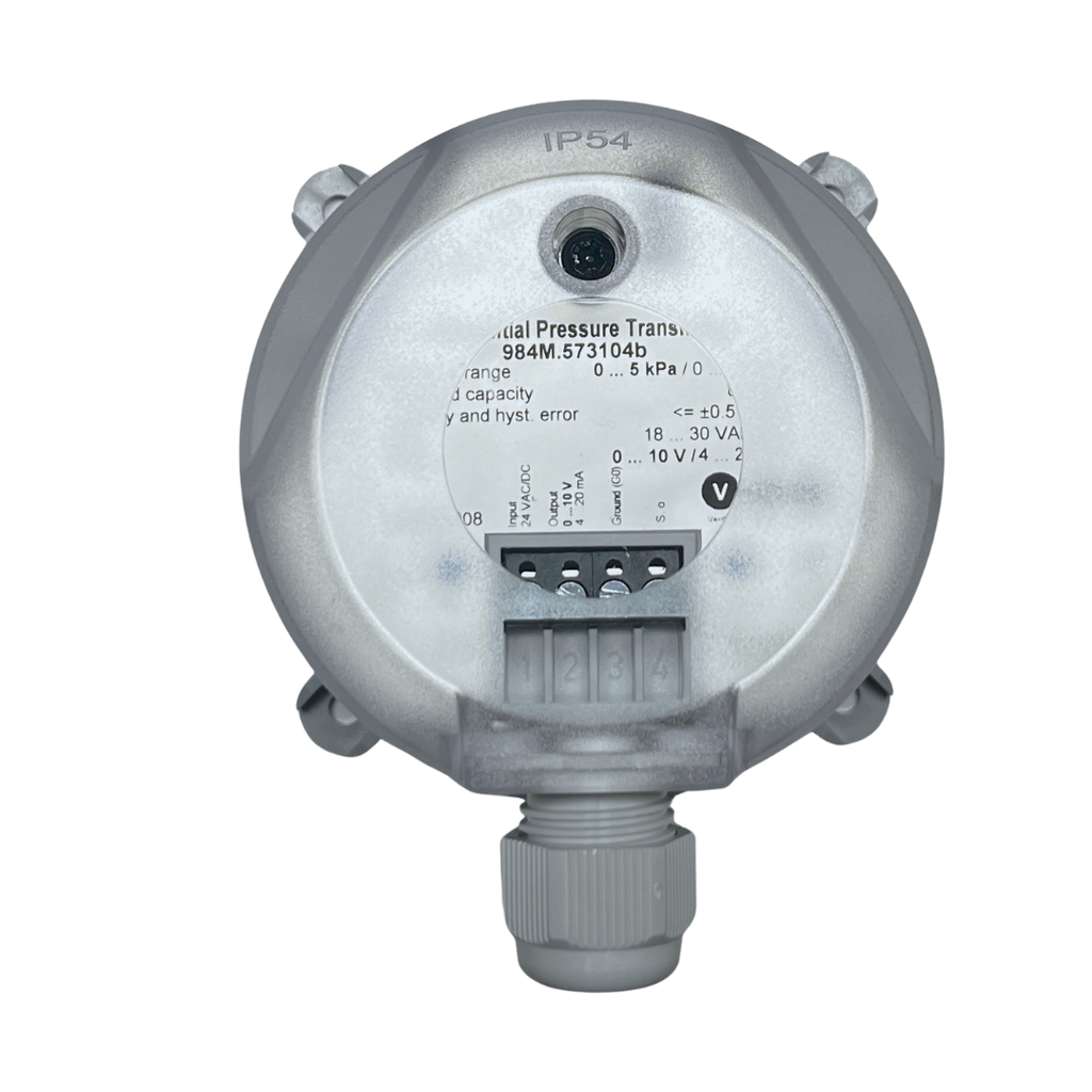 [984M573104] Differential pressure sensor 0...5000 Pa/0...10000 Pa, 4-20 mA/0-10 V output, without display