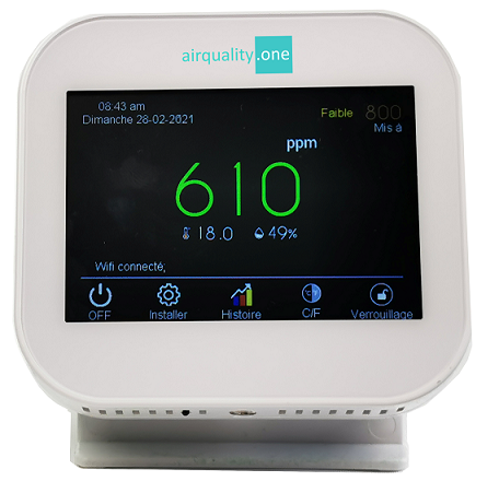 [HW-IAQ-1] Gaisa kvalitātes mērītājs, CO2, Temperatūra, RH, Wifi