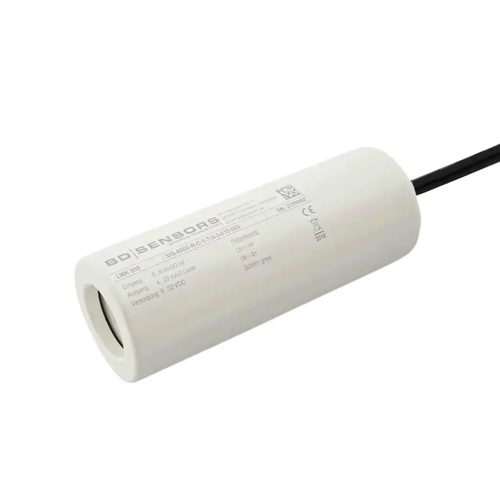 Level sensor LMK809L, 0-10 m, 0-10 V, 20 m PUR cable, for sewerage