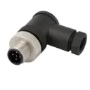 Connector, M12, male, angled, 5-pin, wireable
