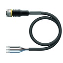 Connection cable RKC4.5T-5/TEL, M12, female, straight, 5-pin, 5m PVC