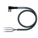 Konektors ar kabeli PKW3M-5/TEL, M8, mamma, leņķī, 3 kontakti, 5m PVC