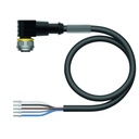 Connection cable WKC4.5T-15/TXL, M12, female, angled, 5-pin, 15m PUR