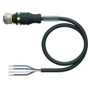 Connection cable RKC4.4T-P7X2-5/TEL, M12, female, straight, 4-pin, 5m PVC, LED