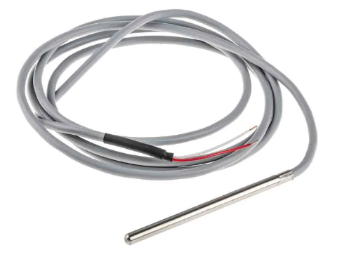 Temperature sensor Pt100, 6x80mm, 3m cable FEP, max +200°C