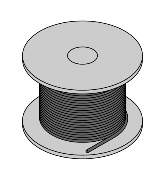 Cable for sensors CABLE4X0.34-XX-PVC-BK-100M/TEL