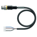 Konektors ar kabeli RSC4.4T-2/TXL, M12, paps, taisns, 4 kontakti, 2m PUR