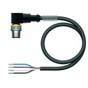Konektors ar kabeli WSC4.4T-2/TXL, M12, paps, leņķī, 4 kontakti, 2m PUR
