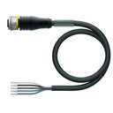 Connection cable RKS4.5T-5/TEL, M12, female, straight, 5-pin, 5m PVC, shielded