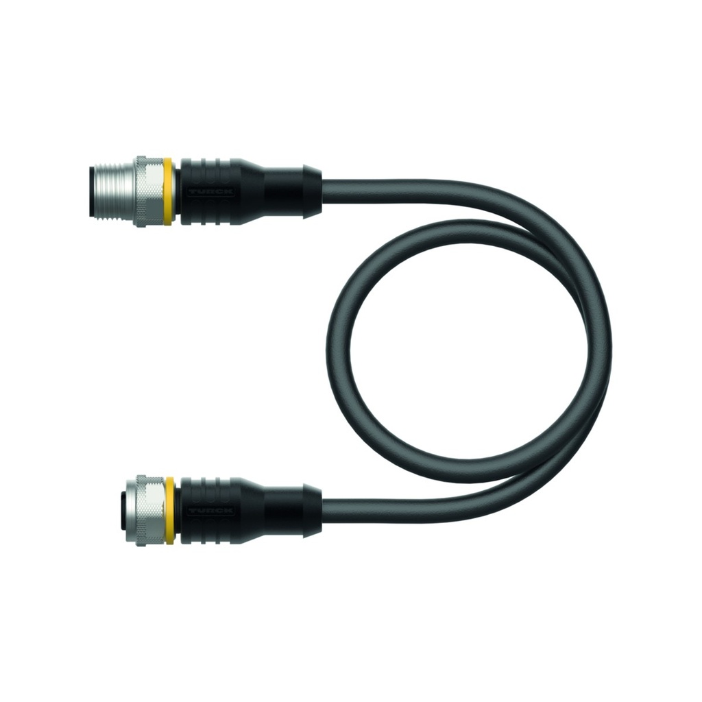Konektors ar kabeli RSC-RKC5701-6M, CANopen/DeviceNet, M12, mamma/paps, taisns, 5 kontakti, 6m PUR, ekranēts