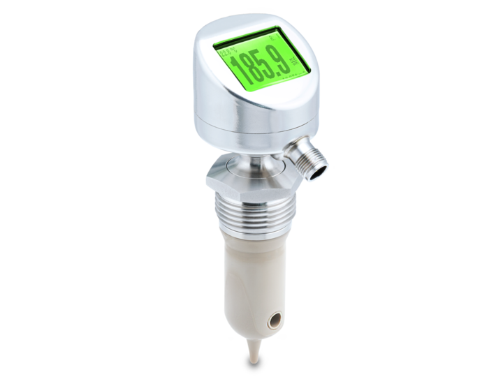 Conductivity Sensor PAC50H, 2% accuracy, IO-Link Dual Channel and 4…20 mA, M12-A, 5-pin, G 1 A hygienic, SS., With display, 37 mm probe, PEEK wetted parts, IP65/IP67/IP69K, 3-A / EHEDG approved.