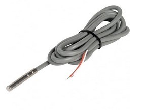 Temperatūras sensors PTC1K, 6x28mm, -50/120C, 1.5m kab.