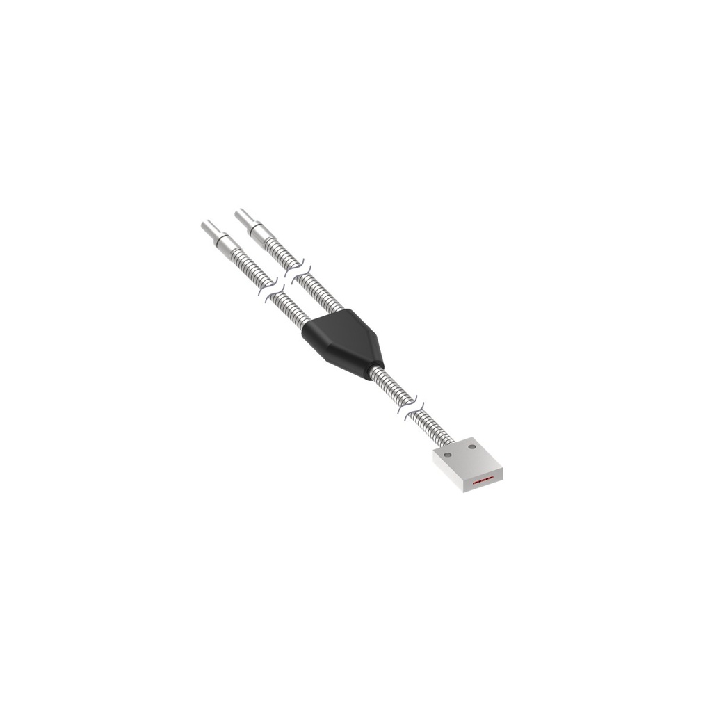 Optical fibre BR23S, glass, diffuse, 9.7 x 0.81 mm array tip, stainless steel sheath, 914 mm
