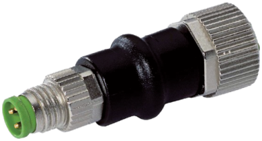 Adaptor M8 male / M12 female A-cod.
3-pol. / 3-pol., conf. 1,3,4
