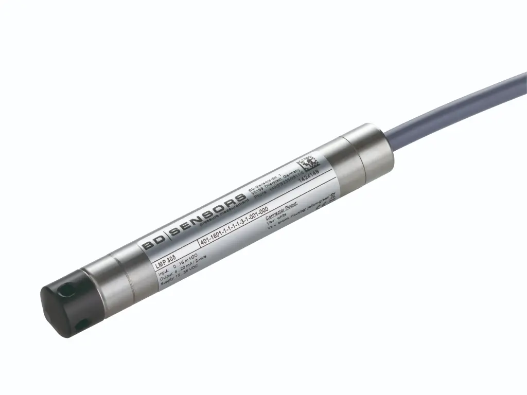 Līmeņa sensors LMP305, 0-40mH2O, 4-20mA, 0.25% preciz., 80m PUR kabelis, 19mm korpuss