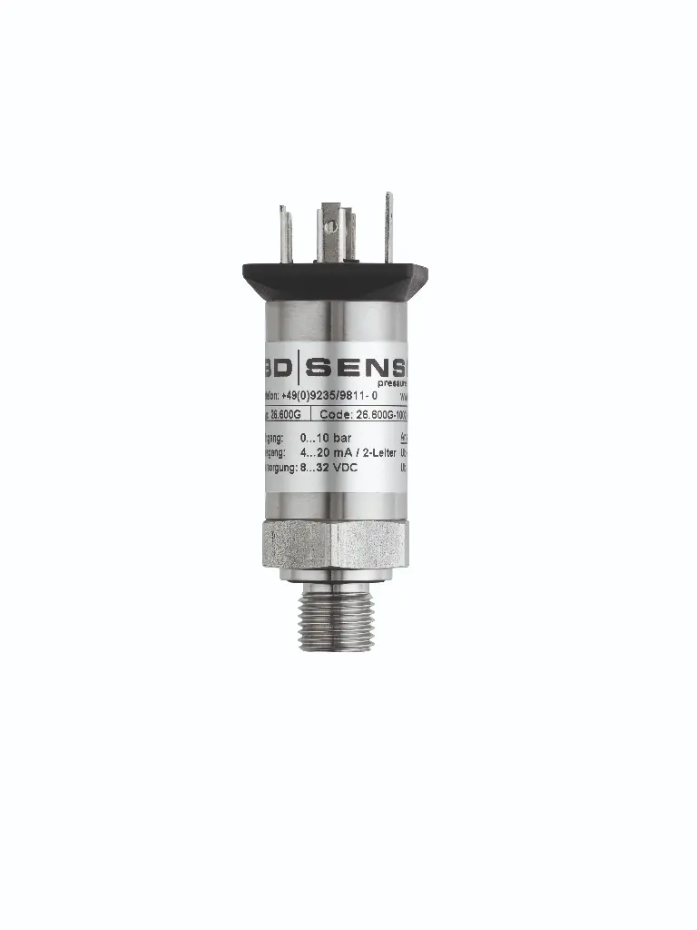 Pressure sensor 26.600G, -1...15 bar, 4-20 mA, G 1/2" EN 837