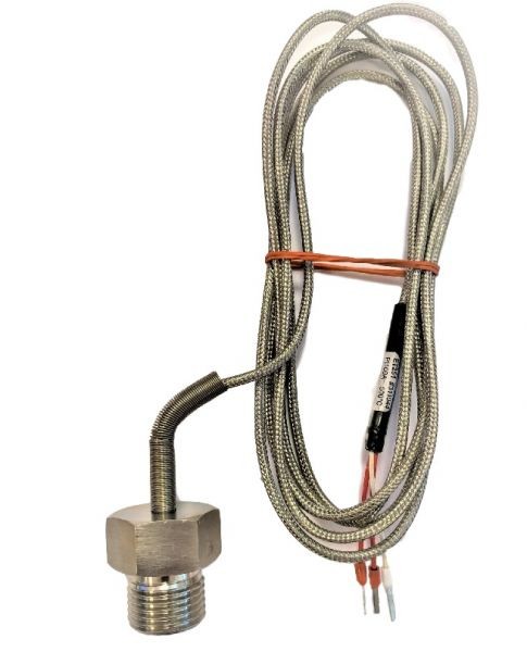 Temperature sensor PT100, -50 ... +400°C, G 1/2", surface, 2 m cable