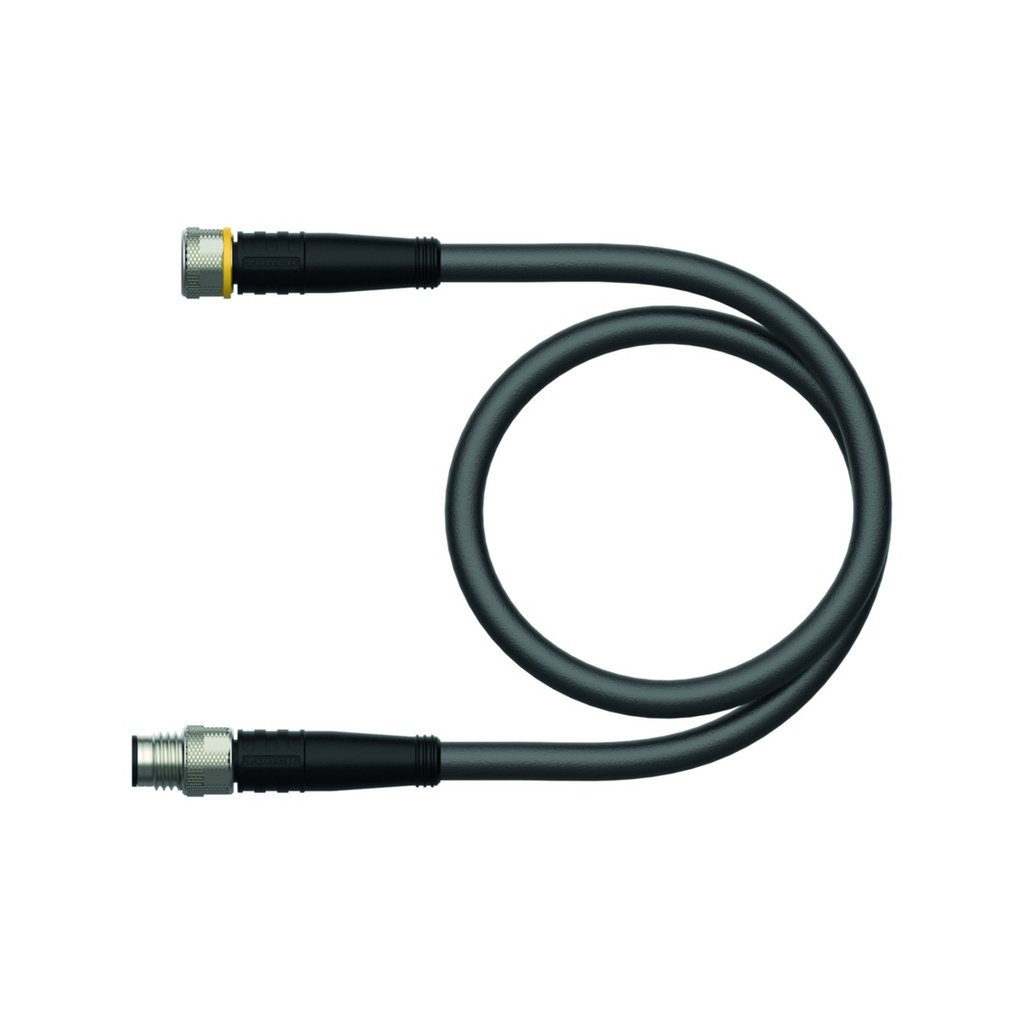 Konektors ar kabeli PKG4M-2-PSG4M/TXL, M8, mamma/paps, taisns, 4 kontakti, 2m PUR
