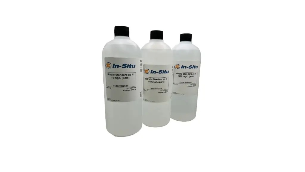 Nitrate Calibration Kit - Includes 1 Liter Each: 14, 140, 1400 ppm, deionized water