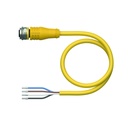 Konektors ar kabeli RKS4.5T-5/TXY3013, M12, mamma, taisns, 5 kontakti, 5m PUR, ekranēts