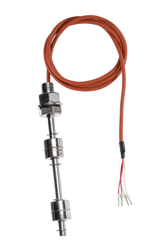 Float switch stainless steel, CO contacts, 3m silicone cable