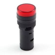 LED lamp 16 mm, red 24 VDC